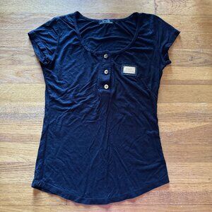 Dolce & Gabbana Black Top w Gold Hardware - Vintage Y2K 90s